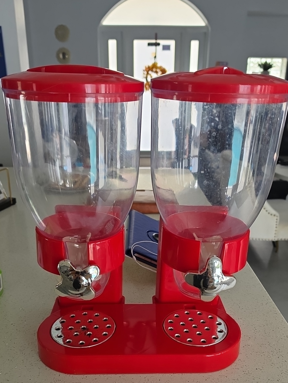 Red Dual Cereal & Snack Dispenser - Home Party Supplies